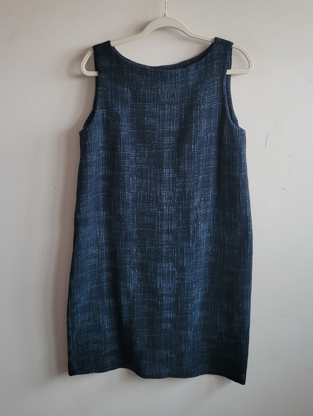 Eileen Fisher Crosshatch‎ Cotton & Tencel Stretch Dress - Picture 2 of 6